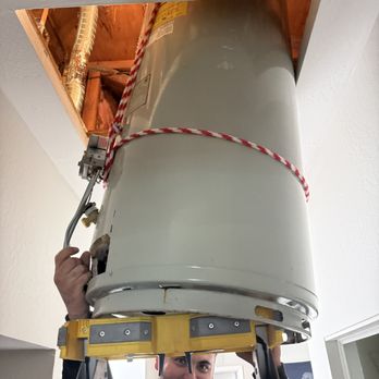 Jay’s Plumbing - Jay removing my old water heater. It's heavier than it looks!! - Plumbing Near Me Jay’s Plumbing - Jay removing my old water heater. It's heavier than it looks!! - Plumbing Near Me