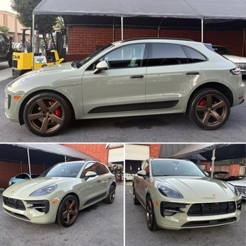 MASTERMIINDZ - Porsche Macan GTS khaki green wrap - Auto Repair Near Me - Burbank, California