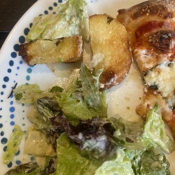 Mad Bene - Caesar Salad with Hawaiian Sweet bread croutons and a margarita pizza - Italian Near Me - Kapolei, Hawaii Mad Bene - Caesar Salad with Hawaiian Sweet bread croutons and a margarita pizza - Italian Near Me - Kapolei, Hawaii