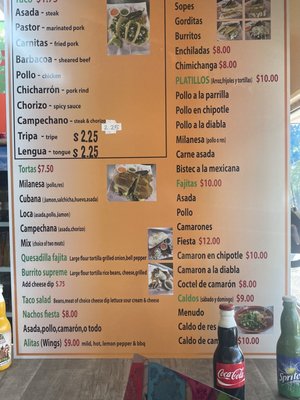 Menu photo 2 Taqueria Miranda Tallahassee, FL Menu photo 2 Taqueria Miranda Tallahassee, FL