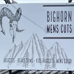 Bighorn Barber Shop - New signage.