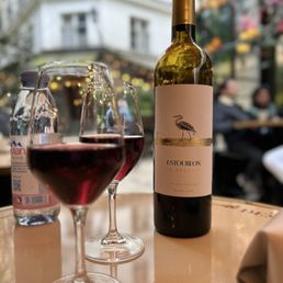 Outside view with wine selection