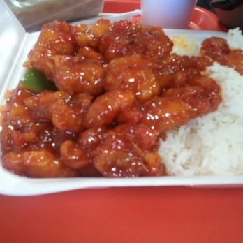 China Express - Orange Chicken with double steamed rice - Chinese Near Me - Canoga Park, California
