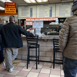 people at the counter