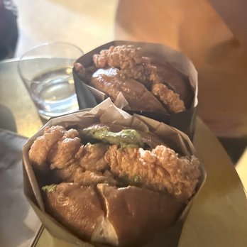 Double Chicken Please - Hot Honey Sandwich - Cocktail Bars Near Me - New York, New York Double Chicken Please - Hot Honey Sandwich - Cocktail Bars Near Me - New York, New York