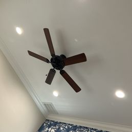 Replaced canned ceiling floodlights with LED covers Replaced canned ceiling floodlights with LED covers