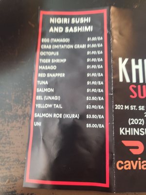 Menu photo 7 Khin’s Sushi Washington, DC, DC