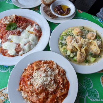 Frank - Chicken Parm, pappardelle veal ragu, tortellini zucco (butternut squash inside) - Italian Near Me - New York, New York Frank - Chicken Parm, pappardelle veal ragu, tortellini zucco (butternut squash inside) - Italian Near Me - New York, New York