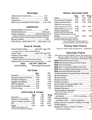 Menu photo 8 Cafe Sicilia Tewksbury, MA
