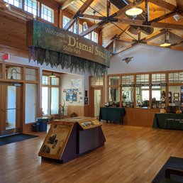 Inside the state park visitor center.