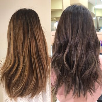Bebe Salon - Before (Left) and After (Right) - Hair Stylists Near Me - Garden Grove, California Bebe Salon - Before (Left) and After (Right) - Hair Stylists Near Me - Garden Grove, California