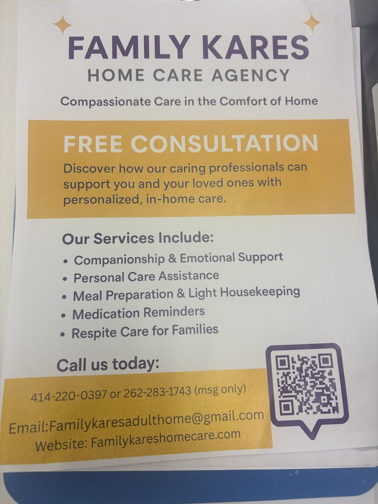 Family Kares Home Care - home care agency in Glendale, WI