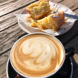 The Quay - Good coffee and passion fruit muffin