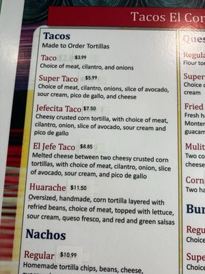 Menu photo 1 Tacos El Compa Taqueria San Jose, CA Menu photo 1 Tacos El Compa Taqueria San Jose, CA