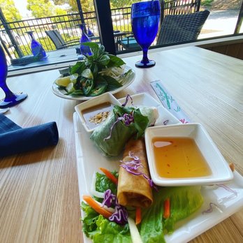 Colonial Kitchen & Bar - 2 pieces of Spring roll coming out with the lunch special pho - Vietnamese Near Me - Atlanta, Georgia