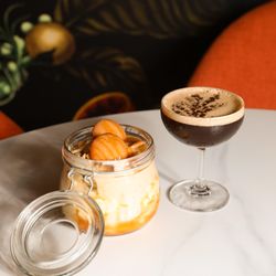 Robinson Room - Bourbon Pudding with Cocktail