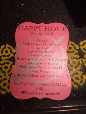 Menu photo 8 Screwdriver Bar Seattle, WA