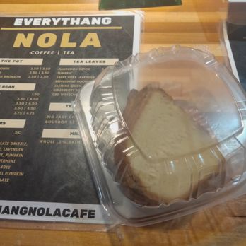 Everythang Nola Cafe - Pecan prailine pound cake - Coffee & Tea Near Me - Atlanta, Georgia