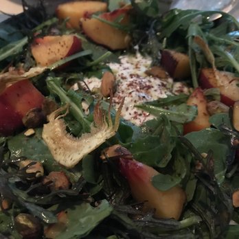 The Morris - Peach salad with arugula and burrata - New American Near Me - San Francisco, California The Morris - Peach salad with arugula and burrata - New American Near Me - San Francisco, California