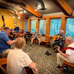 Some of the Every Thursday Evening bluegrass gathering. It's worth coming just to give them a listen.