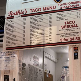 Ruthie's Cafe - Menu - Breakfast & Brunch Near Me - San Antonio, Texas