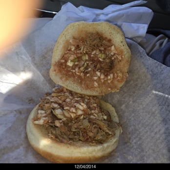 Troutmans Barbecue - Chopped BBQ Sandwich - rather slim pickings! - Barbeque Near Me - Denton, North Carolina Troutmans Barbecue - Chopped BBQ Sandwich - rather slim pickings! - Barbeque Near Me - Denton, North Carolina