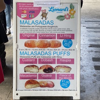 Leonard's Bakery - Menu 2021 - Bakeries Near Me - Honolulu, Hawaii Leonard's Bakery - Menu 2021 - Bakeries Near Me - Honolulu, Hawaii