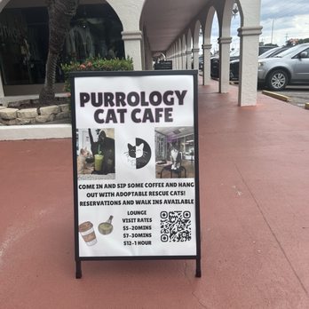 Purrology Cafe - Sandwich Board - Themed Cafes Near Me - Lakeland, Florida Purrology Cafe - Sandwich Board - Themed Cafes Near Me - Lakeland, Florida