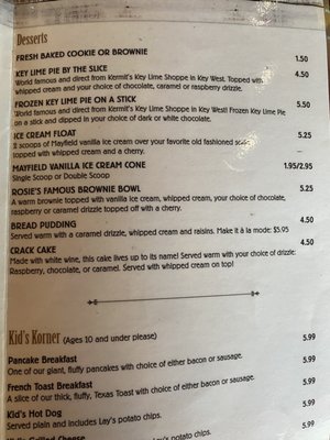 Menu photo 7 Rosie's Cafe Ormond Beach, FL