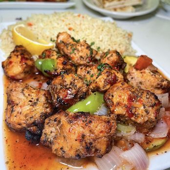 Gyro Bar - Sweet Chili Chicken Kebab Platter - Greek Near Me - Oceanside, New York Gyro Bar - Sweet Chili Chicken Kebab Platter - Greek Near Me - Oceanside, New York