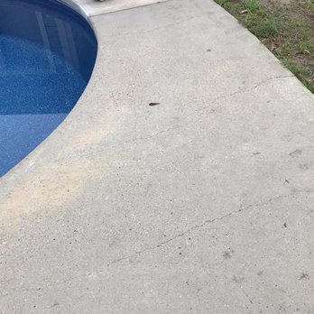 AquaPools of Houston - Cracked/ discolored concrete - Hot Tub & Pool Near Me - Spring, Texas