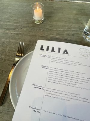 Menu photo 1 Lilia Brooklyn, NY Menu photo 1 Lilia Brooklyn, NY