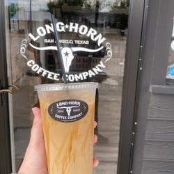 Great coffee, good vibes. Definitely recommend trying this spot. Pictured is the WTX (iced coffee with caramel and sweet cream.)