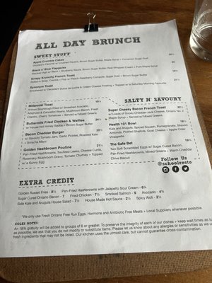 Menu photo 6 School Restaurant Toronto, ON