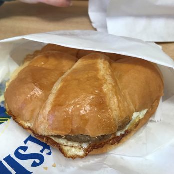 Blue Mound Donuts - Sausage egg cheddar croissant - Donuts Near Me - Fort Worth, Texas