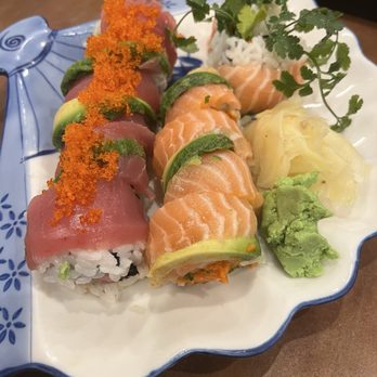 Taraval Okazu Ya Restaurant - Holiday Roll & Snake Roll (left to right) - Japanese Near Me - San Francisco, California Taraval Okazu Ya Restaurant - Holiday Roll & Snake Roll (left to right) - Japanese Near Me - San Francisco, California