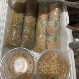Vegan roll and Spring roll