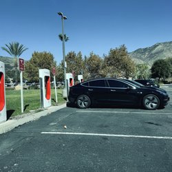 Tesla Supercharger - View from inside my Tesla.