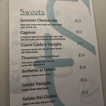Taverna Sorrentina - Dessert menu - Italian Near Me - Danville, California Taverna Sorrentina - Dessert menu - Italian Near Me - Danville, California