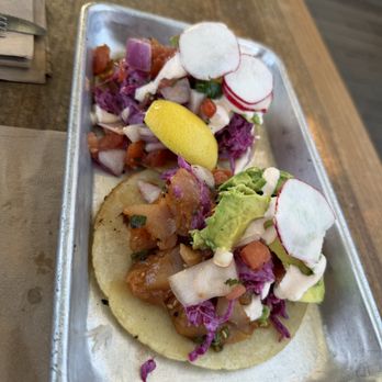 Hook Fish at Proof Lab Beer Garden - Poke Tacos - Seafood Near Me - Mill Valley, California