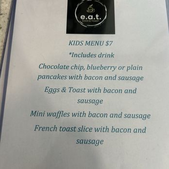 EAT eggs and toast - Kids menu - Coffee & Tea Near Me - Syracuse, New York