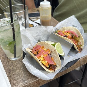 SoCal Cantina - Brussel sprout tacos and mint lime aid - Cocktail Bars Near Me - Miami, Florida