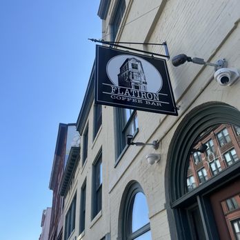 Flatiron Coffee Bar - Outside signage - Coffee & Tea Near Me - Portland, Maine