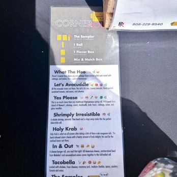 Corner Rolls - Menu 05.09.2026 - Food Stands Near Me - Honolulu, Hawaii