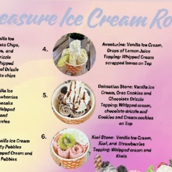 Treasure Ice Cream Rolls - Menu - Ice Cream & Frozen Yogurt Near Me - El Centro, California Treasure Ice Cream Rolls - Menu - Ice Cream & Frozen Yogurt Near Me - El Centro, California