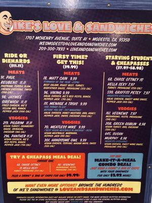 Menu photo 5 Ike's Love & Sandwiches Modesto, CA