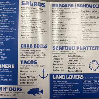 The Fish Joint - Menu. - Seafood Near Me - Coconut Creek, Florida The Fish Joint - Menu. - Seafood Near Me - Coconut Creek, Florida