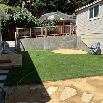 Lopez's Landscaping & Construction - Redwood porch, turf, and DG Installation - Landscaping Near Me Lopez's Landscaping & Construction - Redwood porch, turf, and DG Installation - Landscaping Near Me