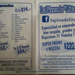 La Pizza de Lita - Precios Febrero 2016