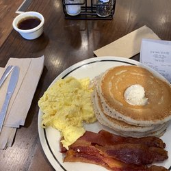 Corner Bakery Cafe - Buttermilk pancakes, eggs, bacon